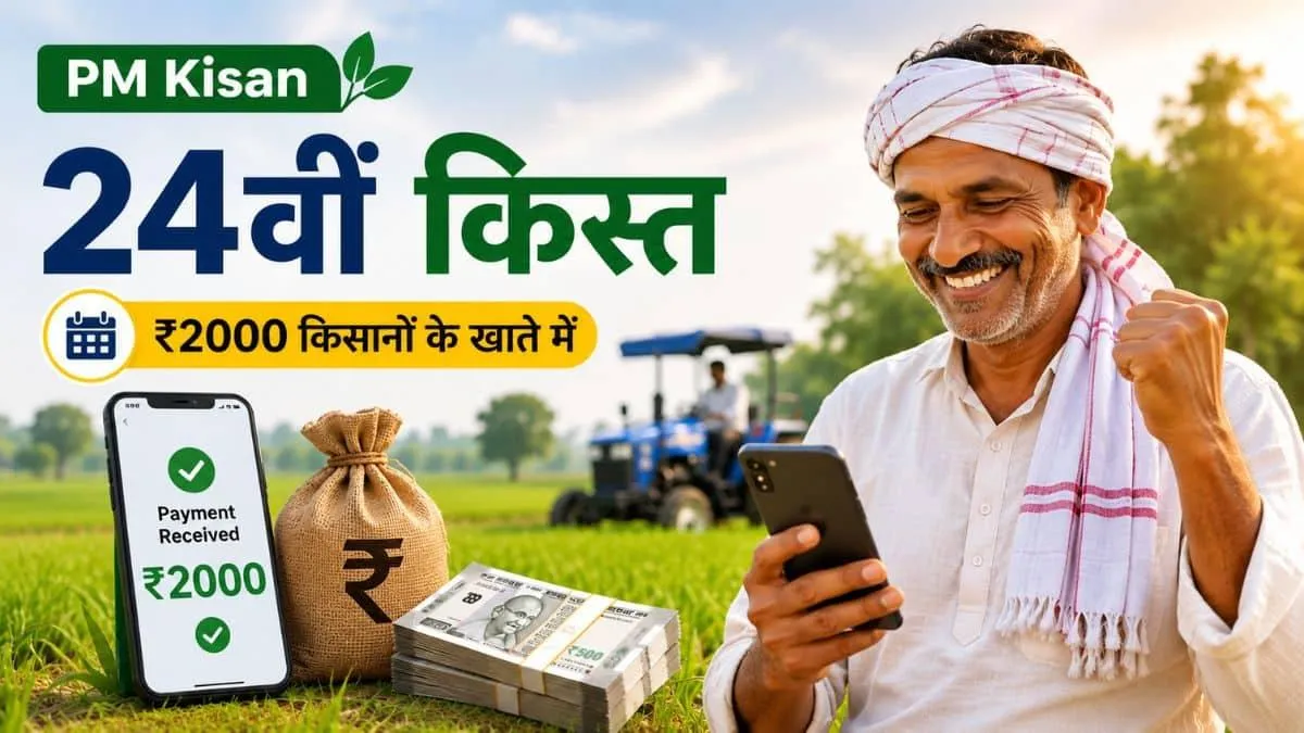 PM Kisan 24th Installment 2026 जारी, किसानों के खाते में आए ₹2000, ऐसे चेक करें Payment Status